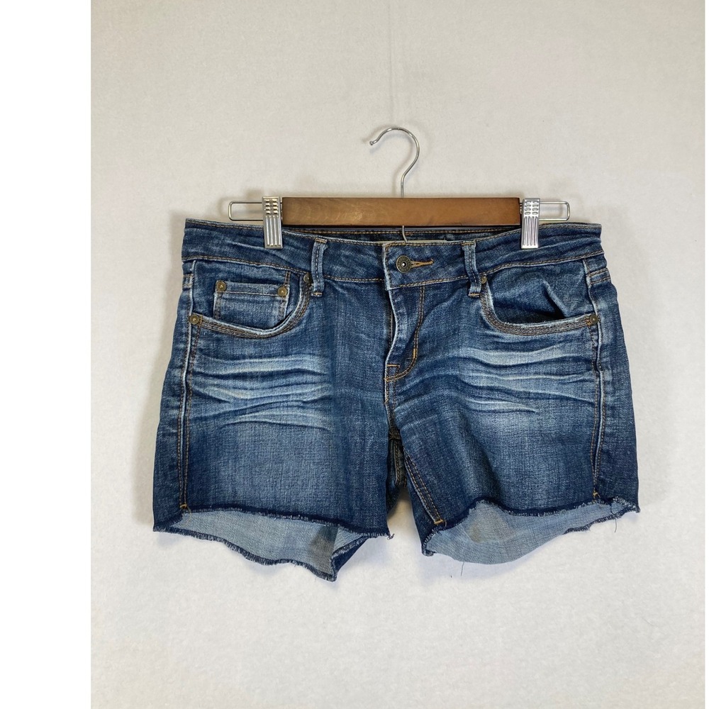 Boho Indie Charlotte Russe Women 6‎ Blue Denim Cutoff Shorts Raw Hem EP-8029CR